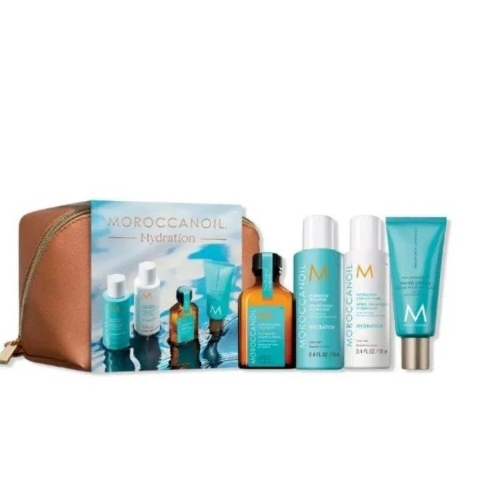 Moroccanoil Travel Set of 4 plus bag NEW